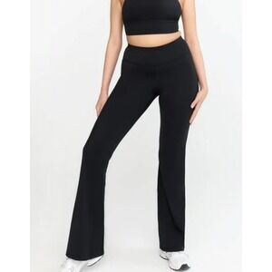TALA Pants Womens XS Black Crossover High Waist Yoga Skinluxe Flare Leggings